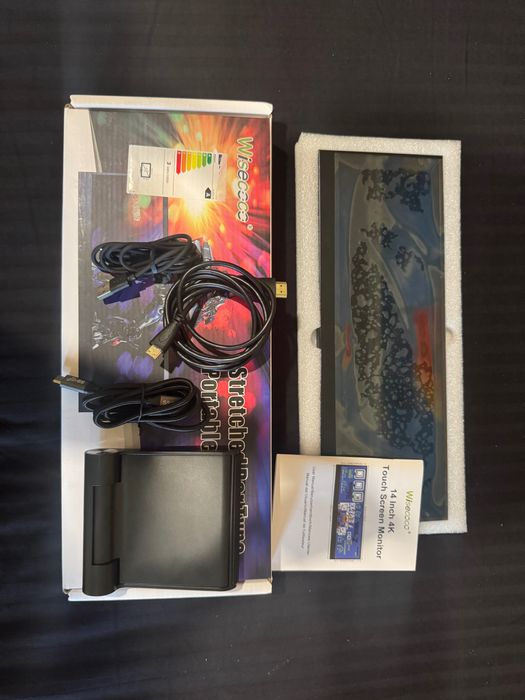 Портативный сенсорный монитор Wisecoco 14'' 4K UHD IPS 3840x1100 HDR