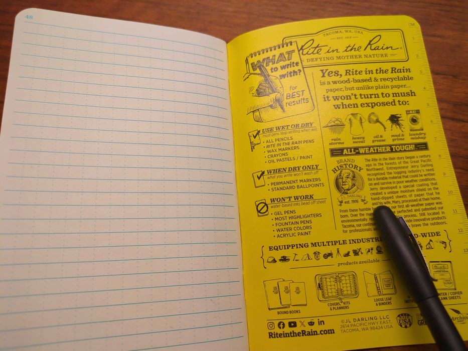 Caderno à prova de água Rite in the Rain