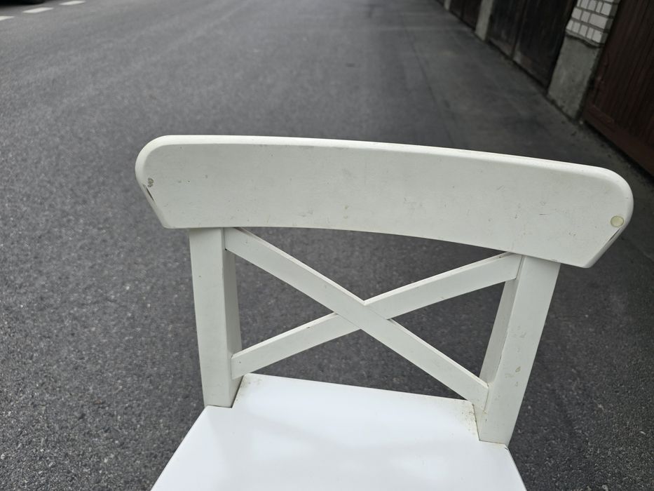 INGOLF stołek barowy/hoker krzesło 63cm BIAŁY