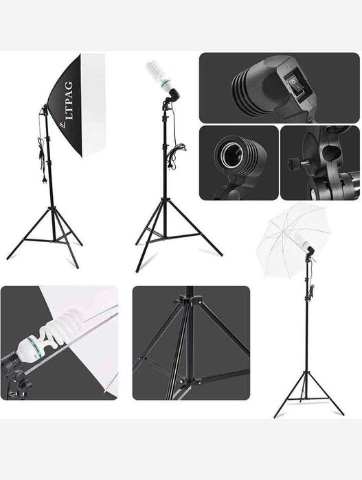 Kit estúdio fotografia + vídeo + Iluminação completo