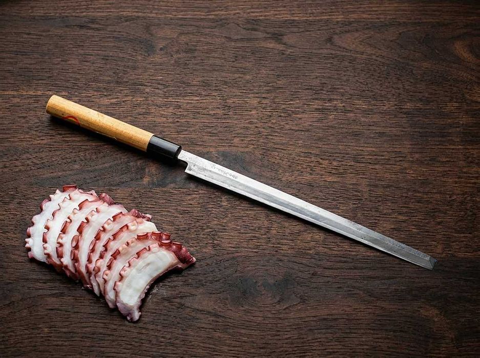 Japoński Nóż Tradycyjny Takohiki Tadafusa Stal Węglowa 270mm