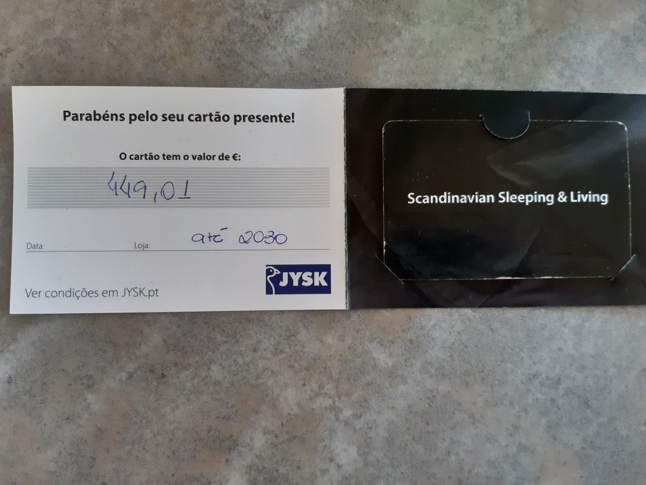 JYSK Cartão 449,01 Euro