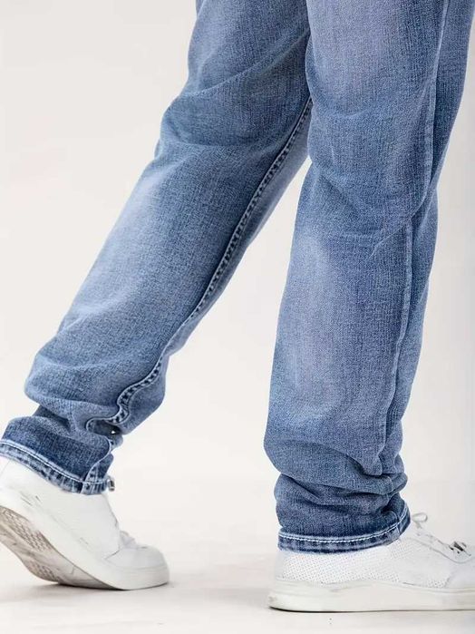 Spodnie Dżinsowe Slim-Fit z Haftem XL 54 / NOWE