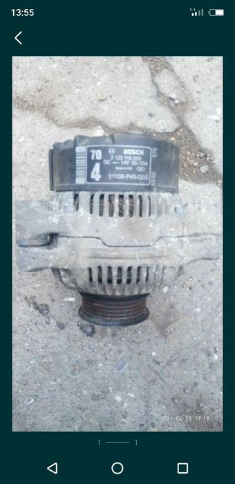 Продам генератор хонда аккорд 1997год. Полностью обслужен