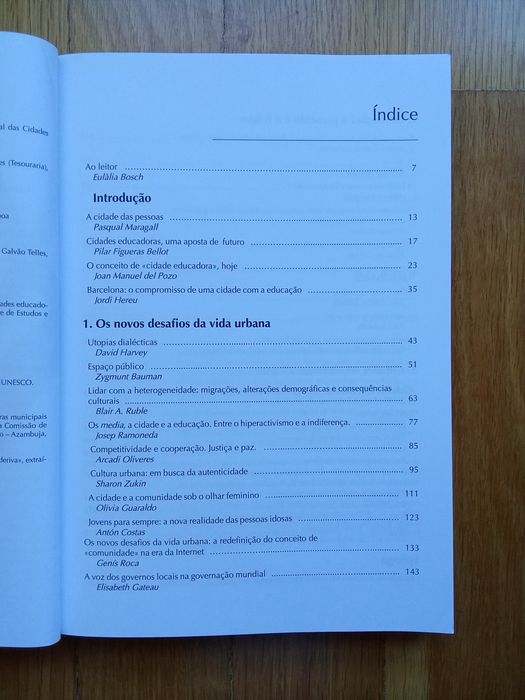 Educação e vida urbana; 20 anos de cidades educadoras