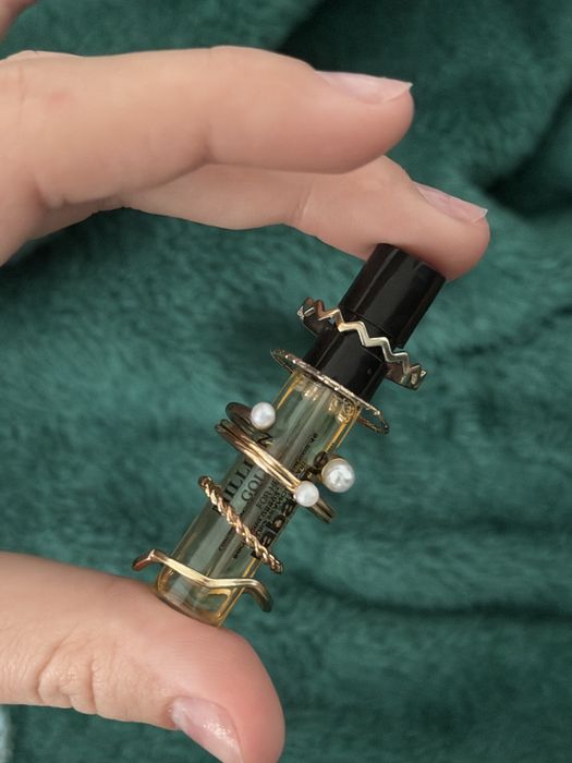 Zestaw pozłacanych pierścionków