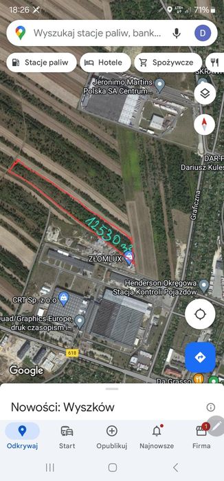 Działka Inwestycyjna Przemysłowa ul Firmowa Wyszków 12530m2