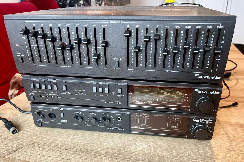 Trzy elementowi zestaw vintage z serii Schneider Team 6031E