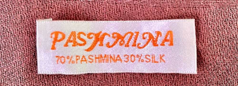Brązowy szal z kaszmirem i jedwabiem Pashmina