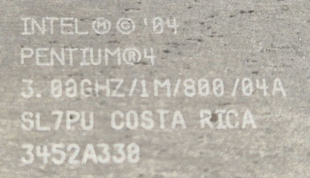 Processador Intel Pentium 4 SL7PU Costa Rica 3.00GHz/1M/800/04A