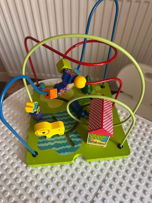 Деревянная игрушка пальчиковый лабиринт животные