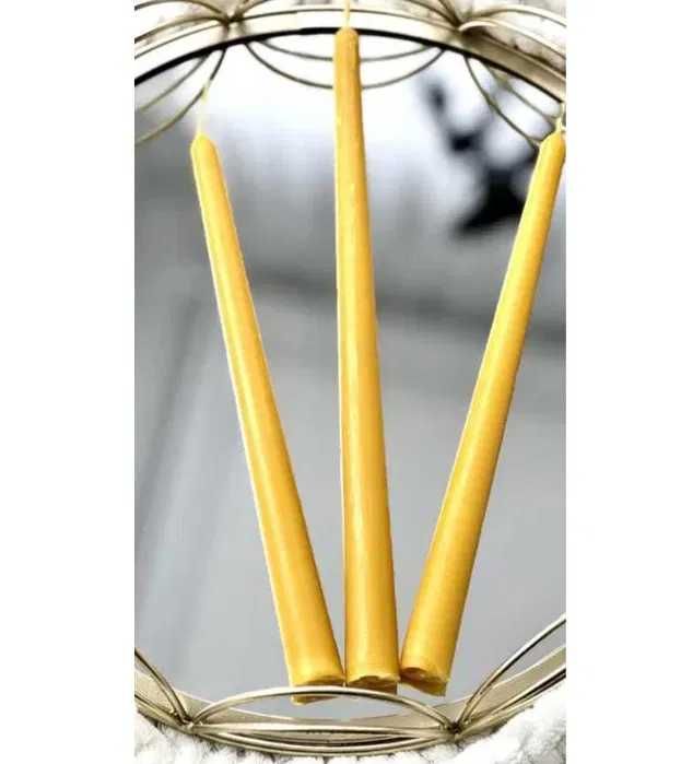 Świeca z wosku pszczelego DUŻA naturalna ŚWIECE - 25cm