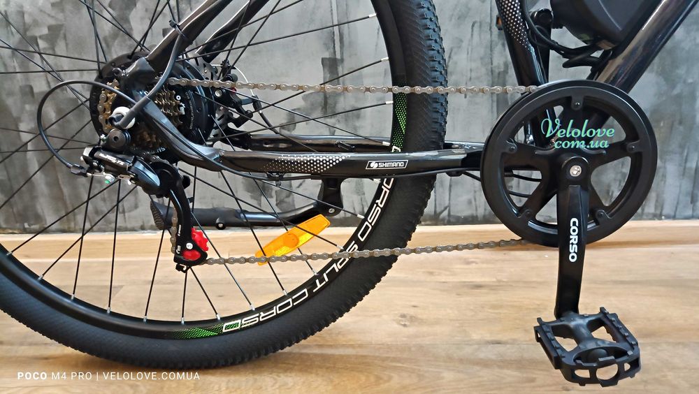 Электровелосипед Корсо 29" рама 19", скор 35 км/час, запас хода 40 км