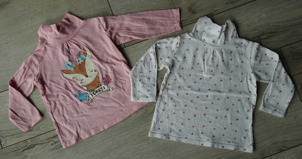 3x bluzka i body - rozmiar 80/86