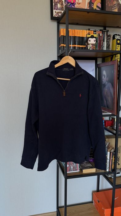 Кофта Polo Ralph Lauren на блискавці 1/4, розмір L, темно-синя