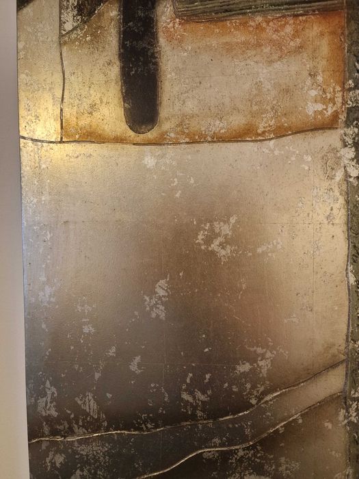 Quadros pintados a fio de ouro. Peça unica galeria arte.
