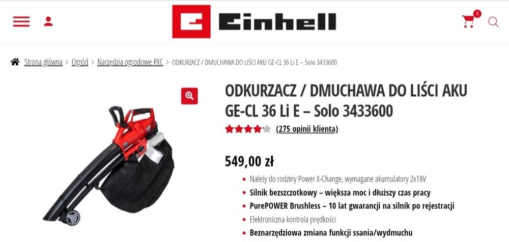 Dmuchawa ogrodowa Einhell