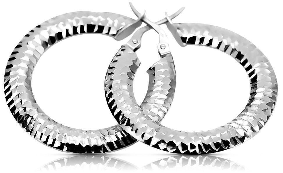 Kolczyki z białego złoto 14k 585 koła cen038w Warszawa Biżuteria