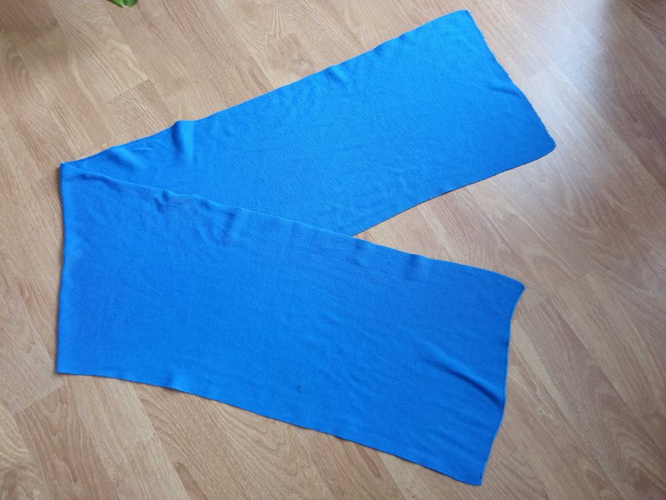 Szalik niebieski 40 x 190 cm Niebieski Szal z plamką 34