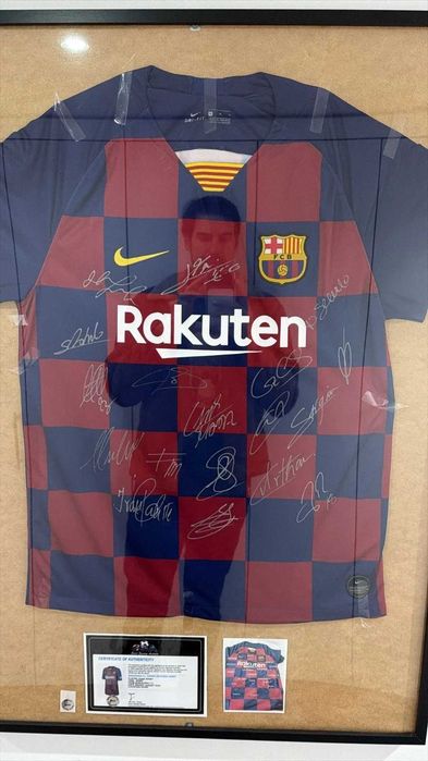 Camisola do FC Barcelona 2019/2020 Assinada à Mão pela Equipa–Com COA