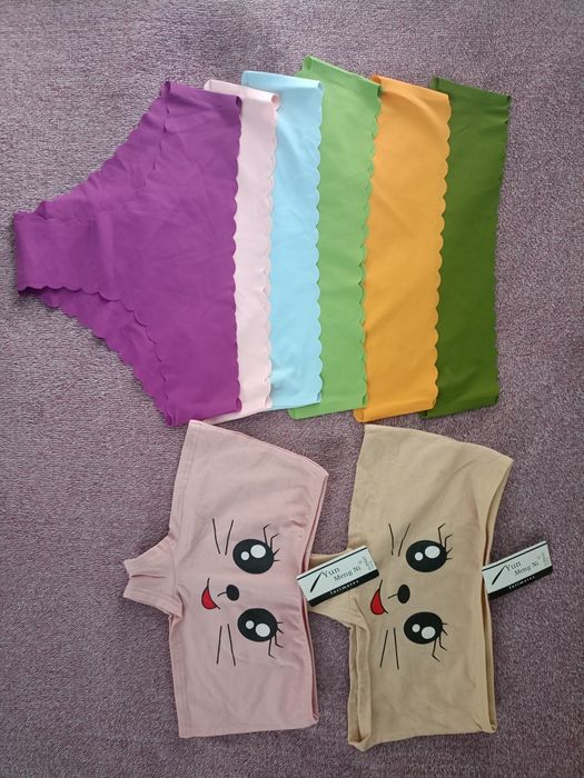 Nowe majtki damskie bezszwowe komplet