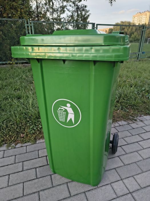 Pojemnik na odpady 240 L nowy zielony kosz na śmieci