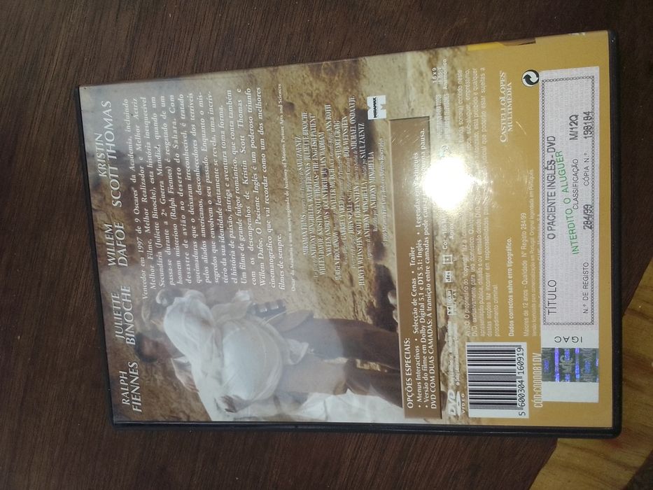 DVD Filme o Paciente Inglês