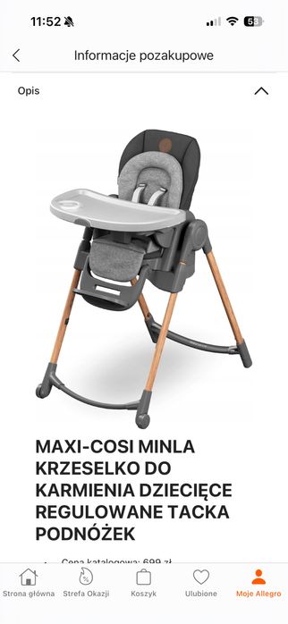 Krzesłko do karmienia MAXI-KOSI Minia