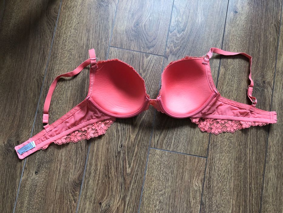 Biustonosz Etam 75 D kolor pomarańczowo - koralowy