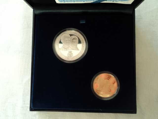 Moedas ouro e prata Bodas Reis de Espanha