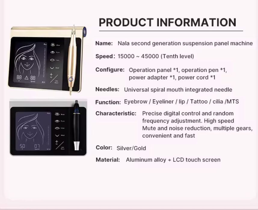 Maquina de fazer tatuagens com 100 agulhas descartaveis