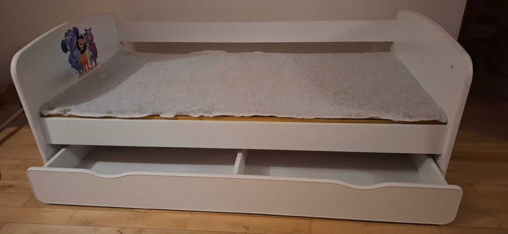 Łóżko DZIECIĘCE, białe 160x80 cm