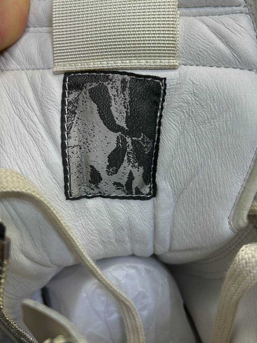 Rick Owens GEOBASKET кеды 43 44 білі  кроссовки белые jumbo lace laces