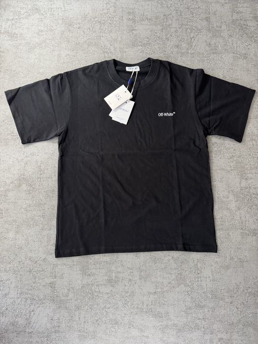 Футболка OFF White офф вайт біла/чорна белая черная офф вайт