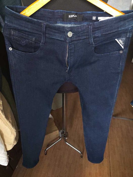Джинсы Replay Anbass jeans Italy w32 stretch navy.