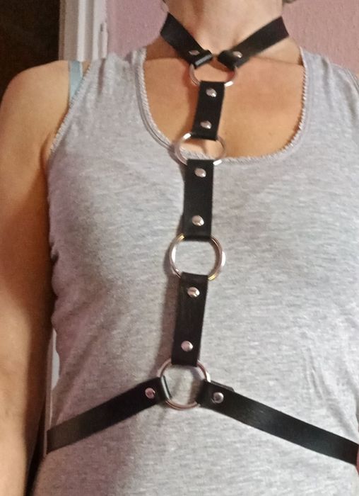 Szelki  Choker Styl harness eko skóra