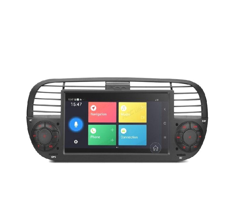 AUTO RÁDIO GPS ANDROID 12 PARA FIAT 500 07-15
