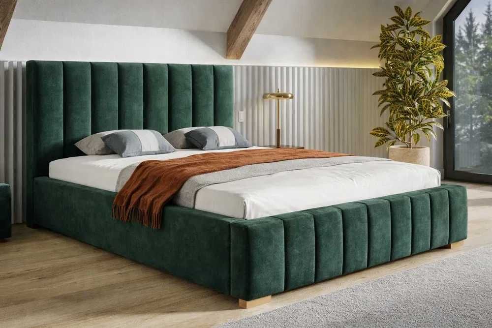 10 LAT GWARANCJI Łóżko tapicerowane ze stelażem metalowym - PRODUCENT