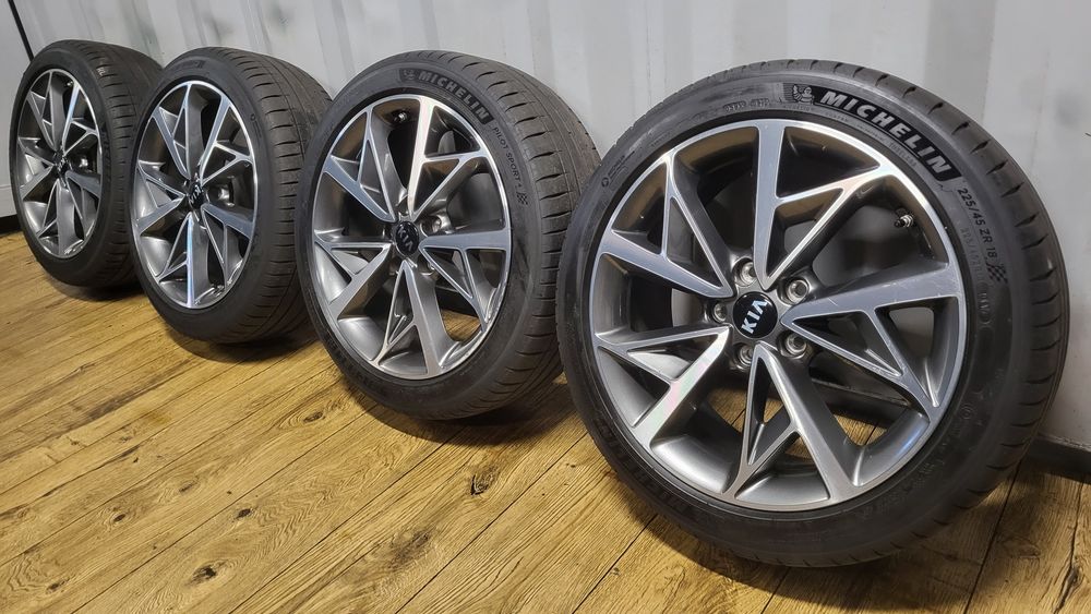 Felgi Koła Kia 18" 5x114,3 z oponami 225/45 R18 TPMS Ceed Proceed GT Niro Stinger
