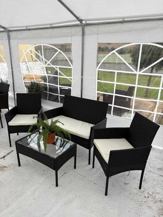 Conjunto de jardim com sofá, cadeiras e mesa / Novo / Frete grátis / Pagamento na entrega