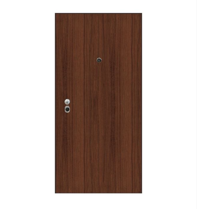 Porta de segurança mogno/branco 80x200 direita