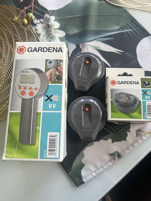 Programator gardena 1242  i 3 moduly sterujace zaworami 1250-20
