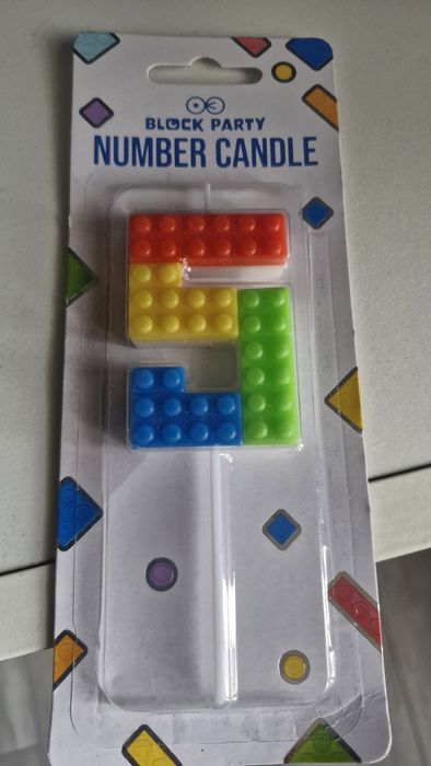 Świeczka 5 Lego nowa
