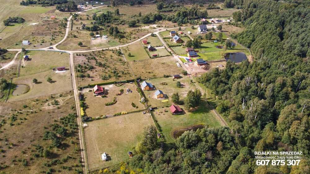 Mazury Ełk okolice Sajzy działka nad jeziorem    Sajzy   Ełk sprzedaż