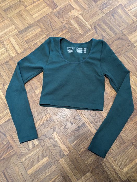 Bluzka top sportowy długi rękaw S Primark zielona