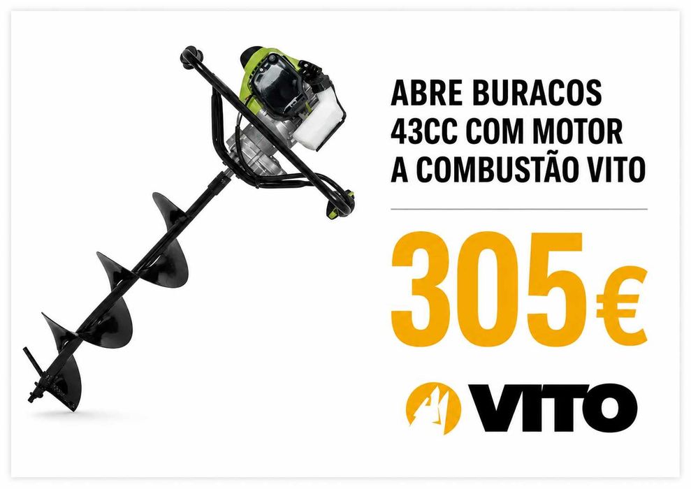 Abre Buracos VITO 43cc com motor a combustão 2 tempos LL29