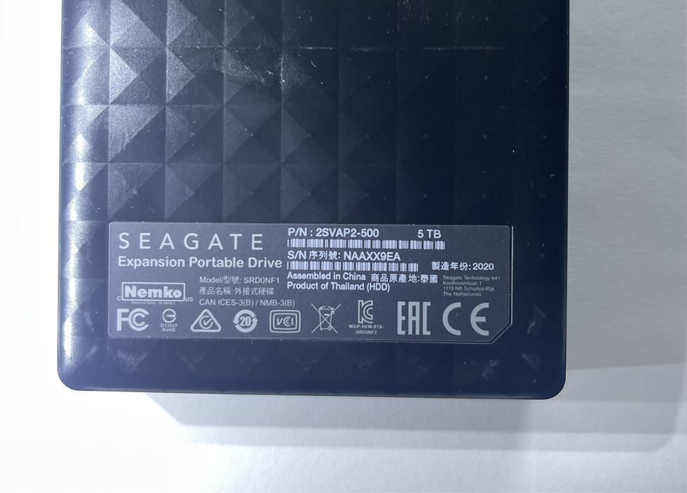 Внешний жесткий накопичень Segate 5 tb