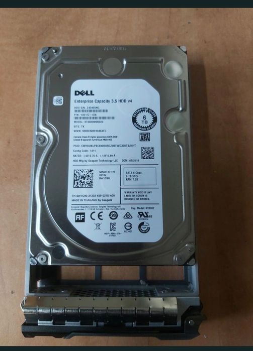 Dell Enterprise HDD 6TB | ST6000NM0024 | SATA 6Gb/s | 7200 RPM | Serwer / NAS / RAID