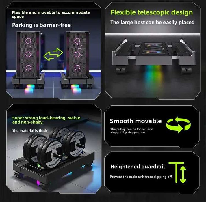 Охлаждающая подставка для ПК/Системного Блока  (с 2Х RGB кулерами)