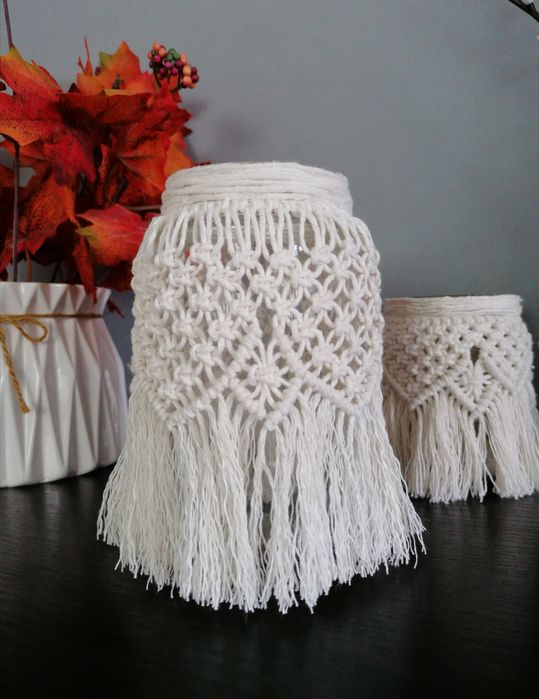 Lampion Makrama Latarnia Lampka BOHO